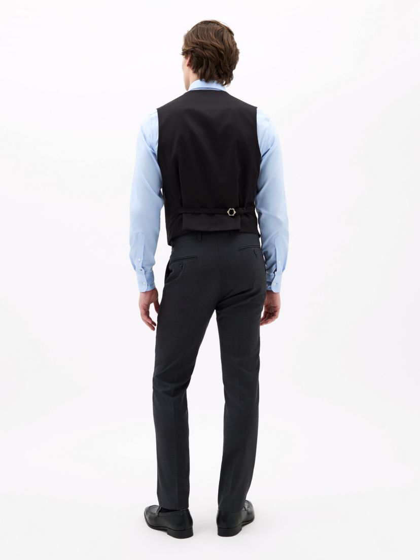 Charcoal Twill Regular Vests