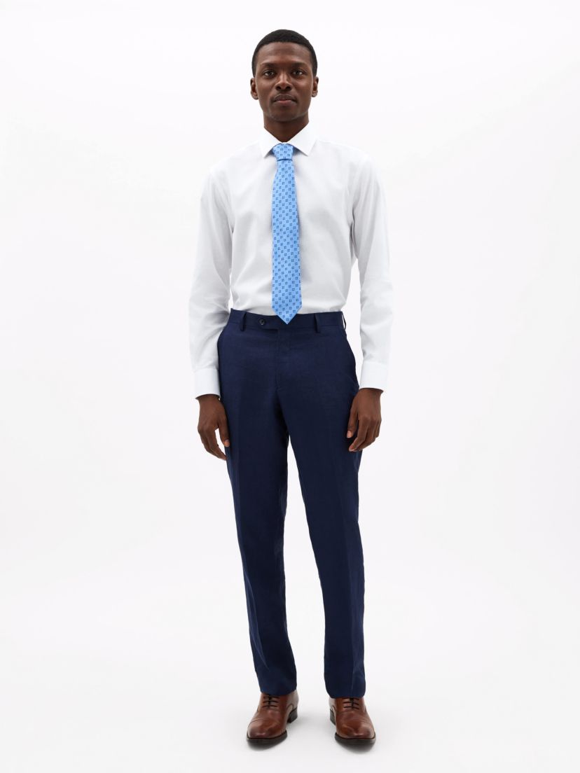 Navy Plain Classic Pants
