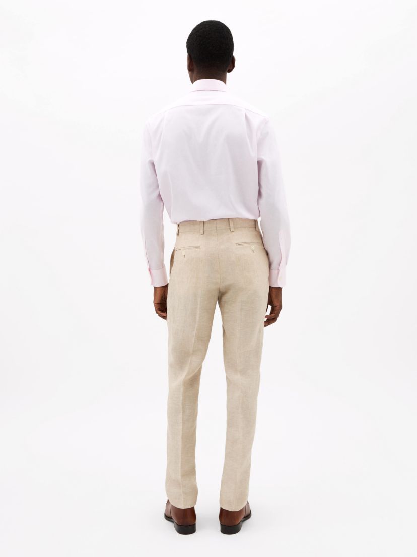 Light Tan Solid Classic Pants