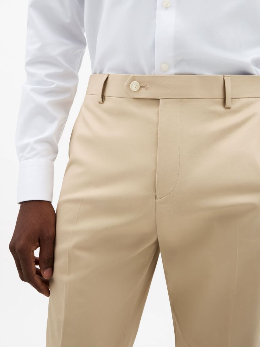 Tan Plain Classic Pants