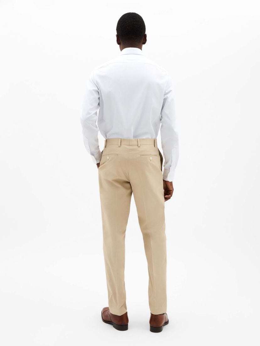 Tan Plain Classic Pants