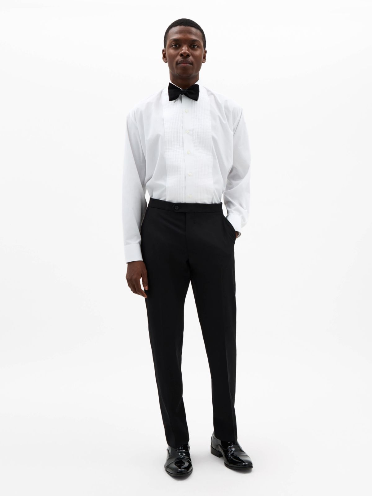 Black Twill Classic Pants