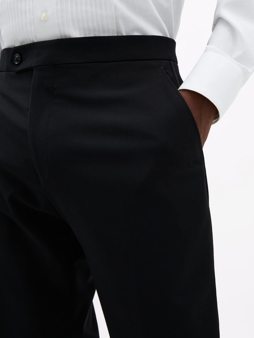 Black Twill Classic Pants