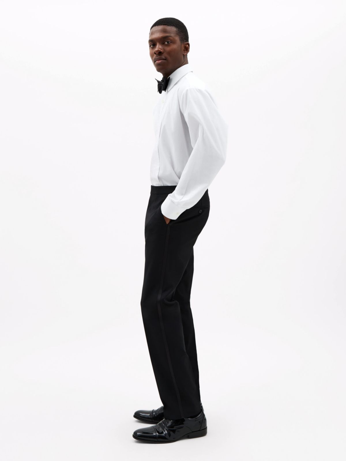 Black Twill Classic Pants