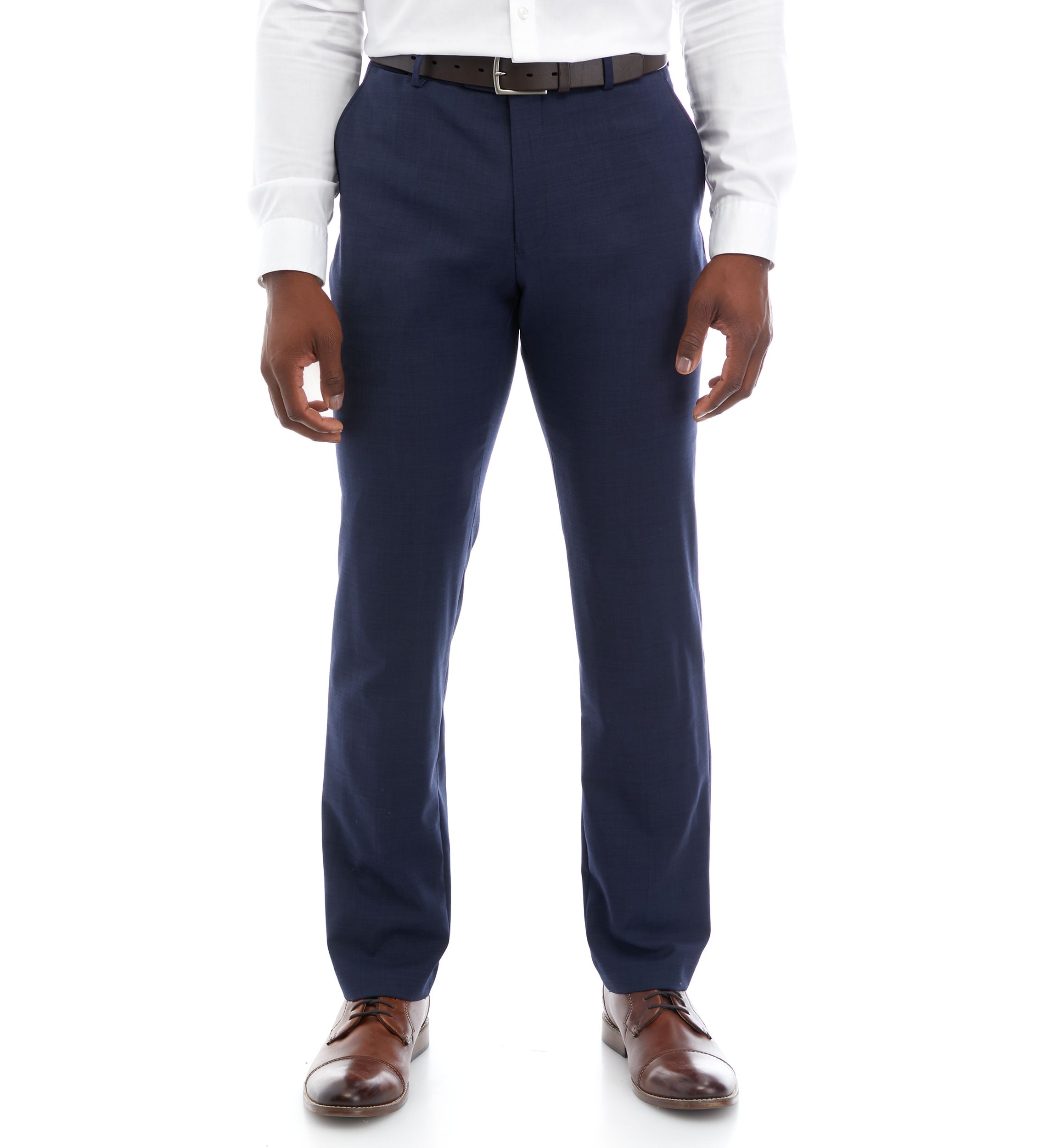 Blue Sharkskin Suit Pants