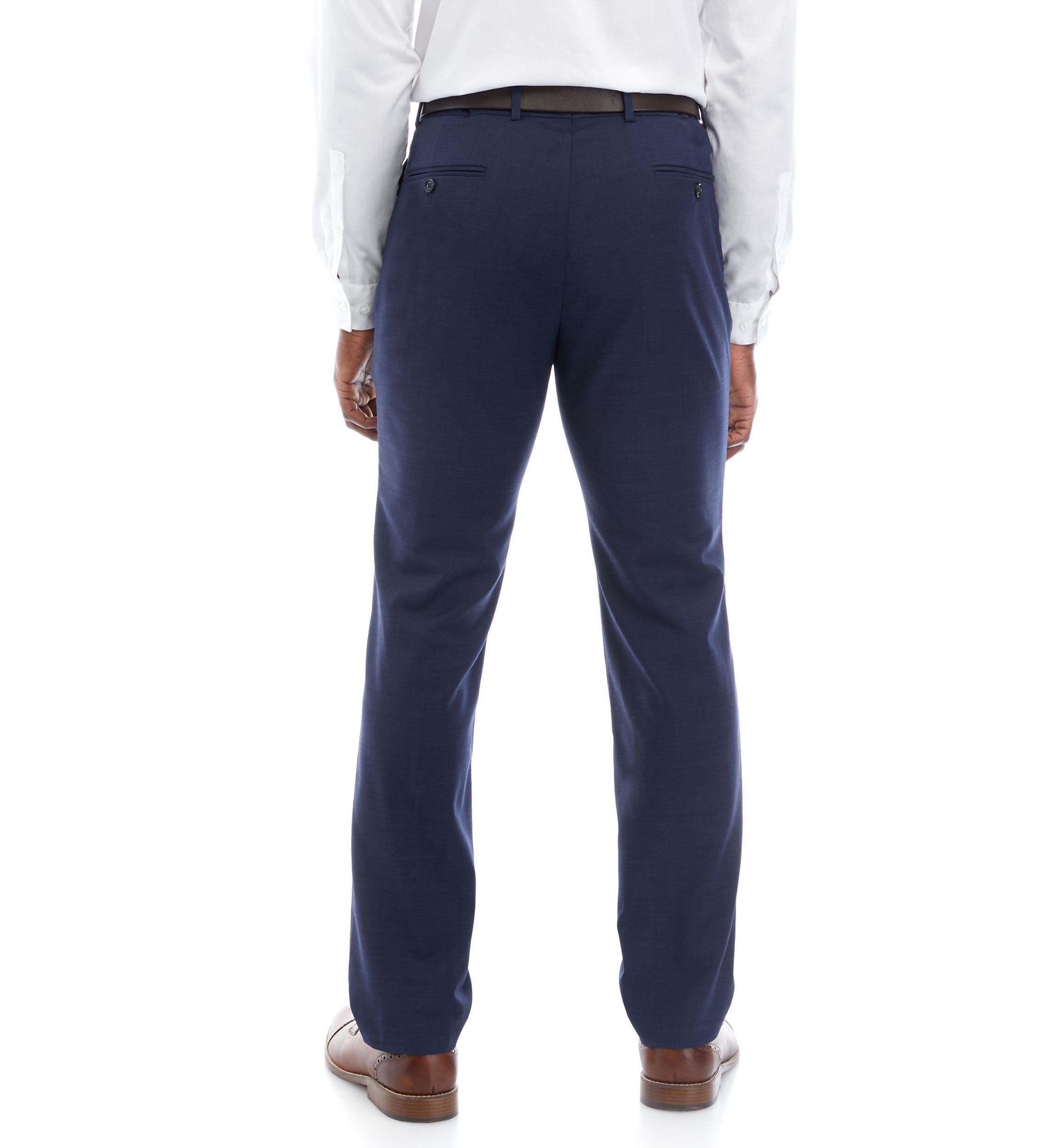 Blue Sharkskin Suit Pants