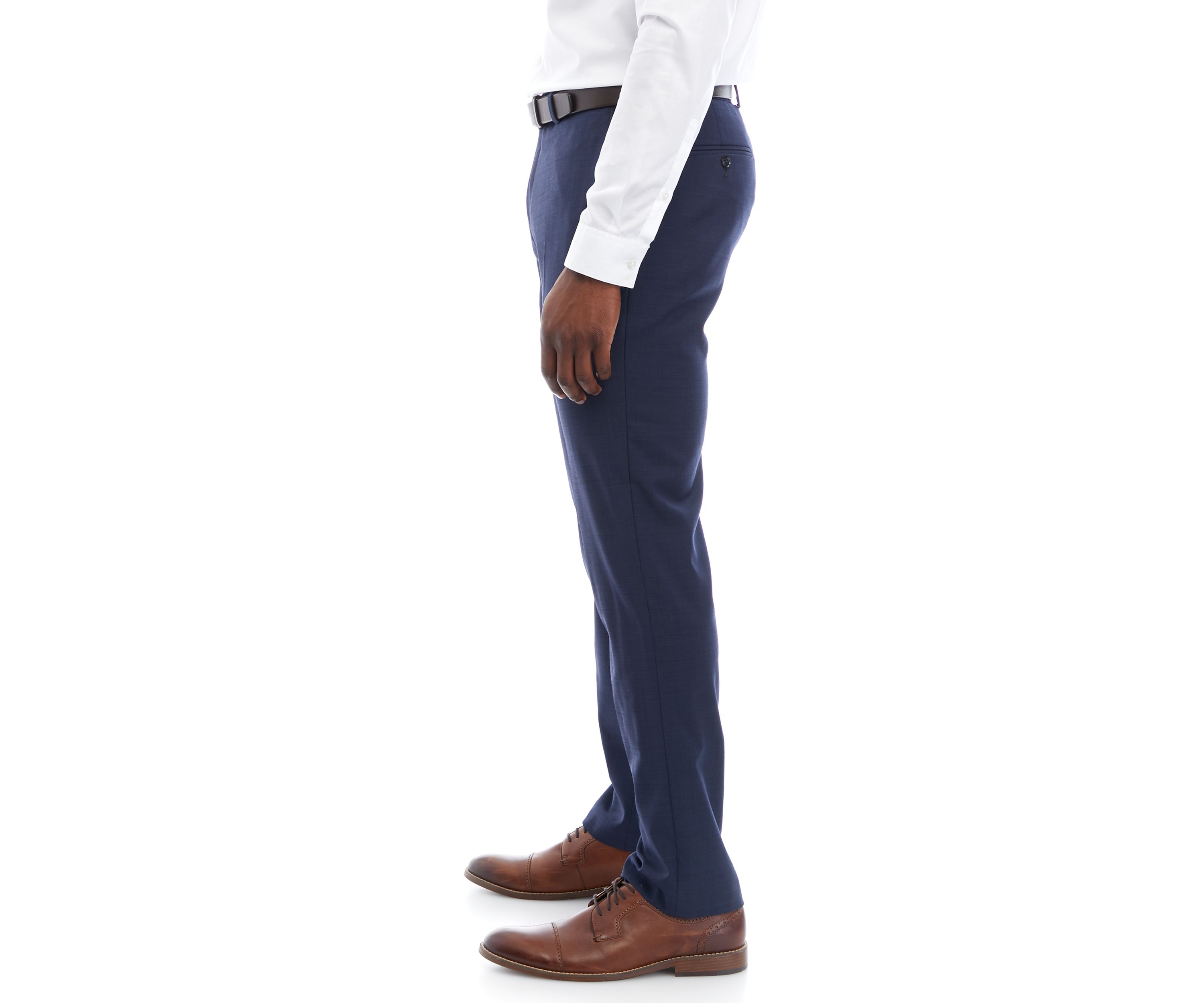 Blue Sharkskin Suit Pants