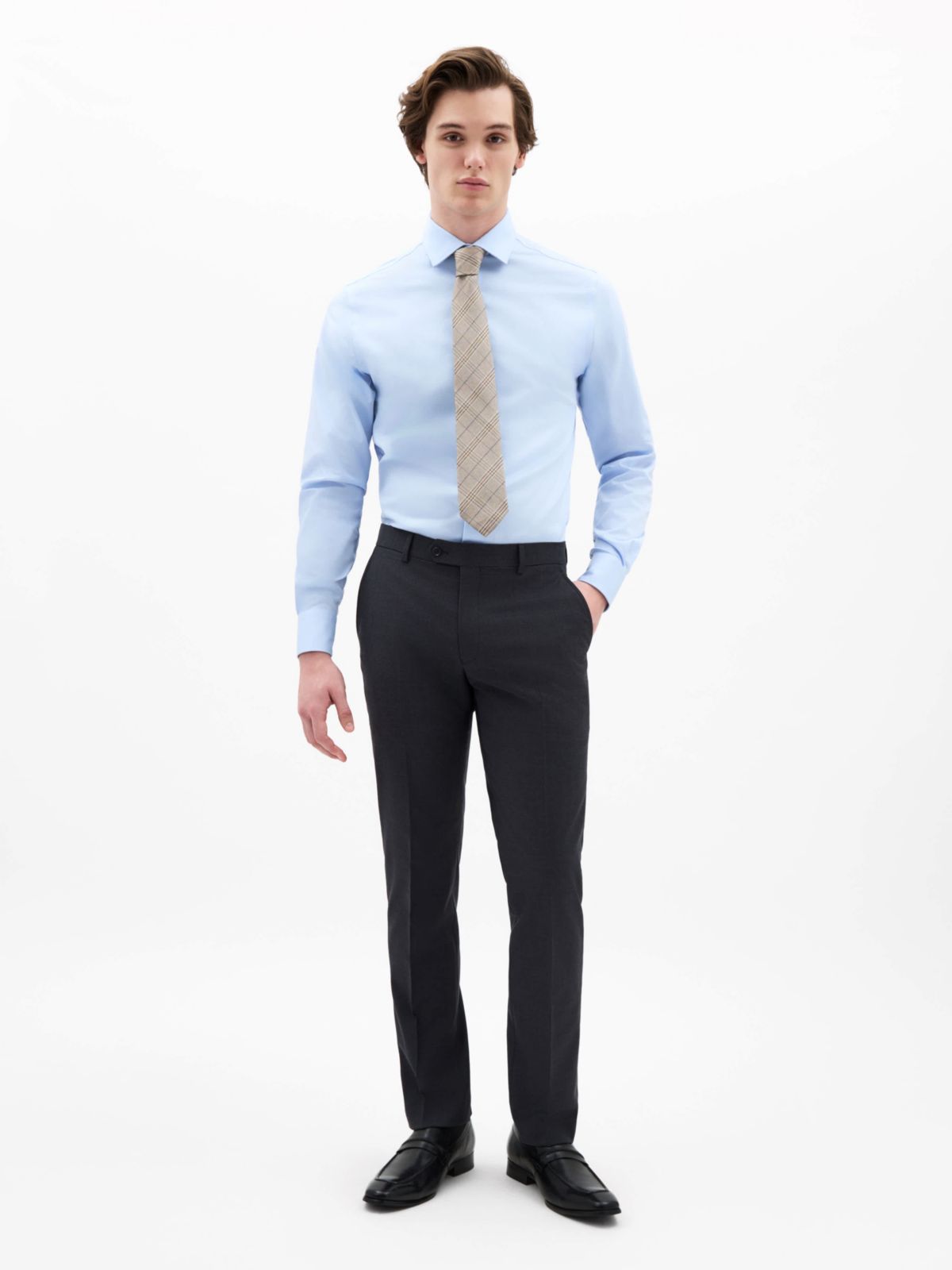 Charcoal Twill Classic Pants