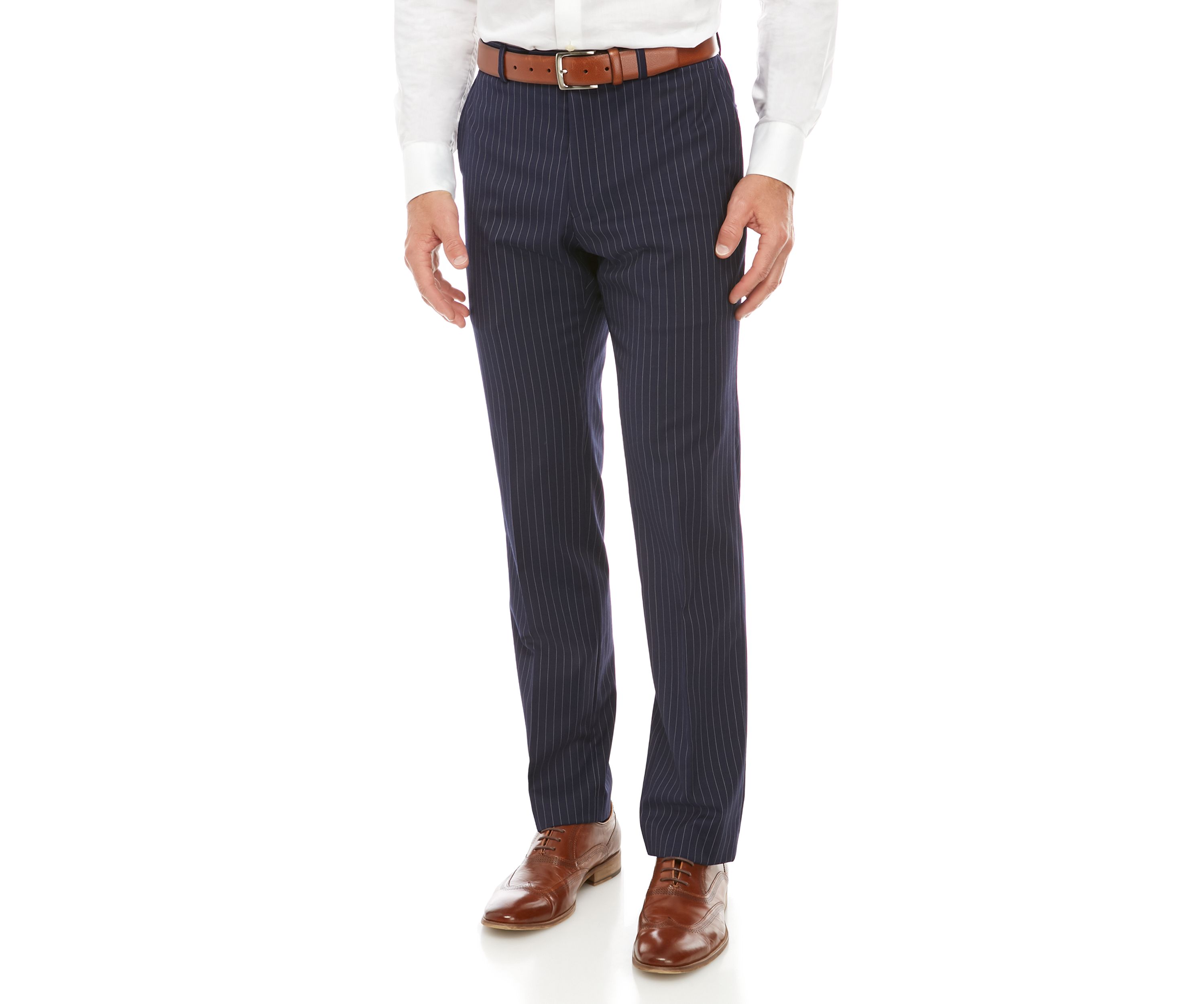 Pinstripe Stretch Classic Fit Suit Separate Pants