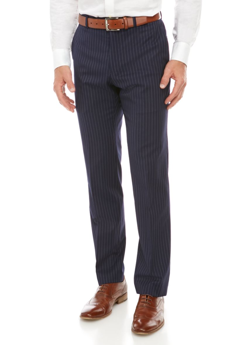 Pinstripe Stretch Classic Fit Suit Separate Pants
