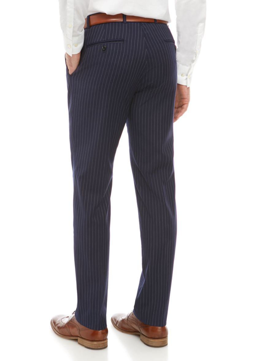 Pinstripe Stretch Classic Fit Suit Separate Pants