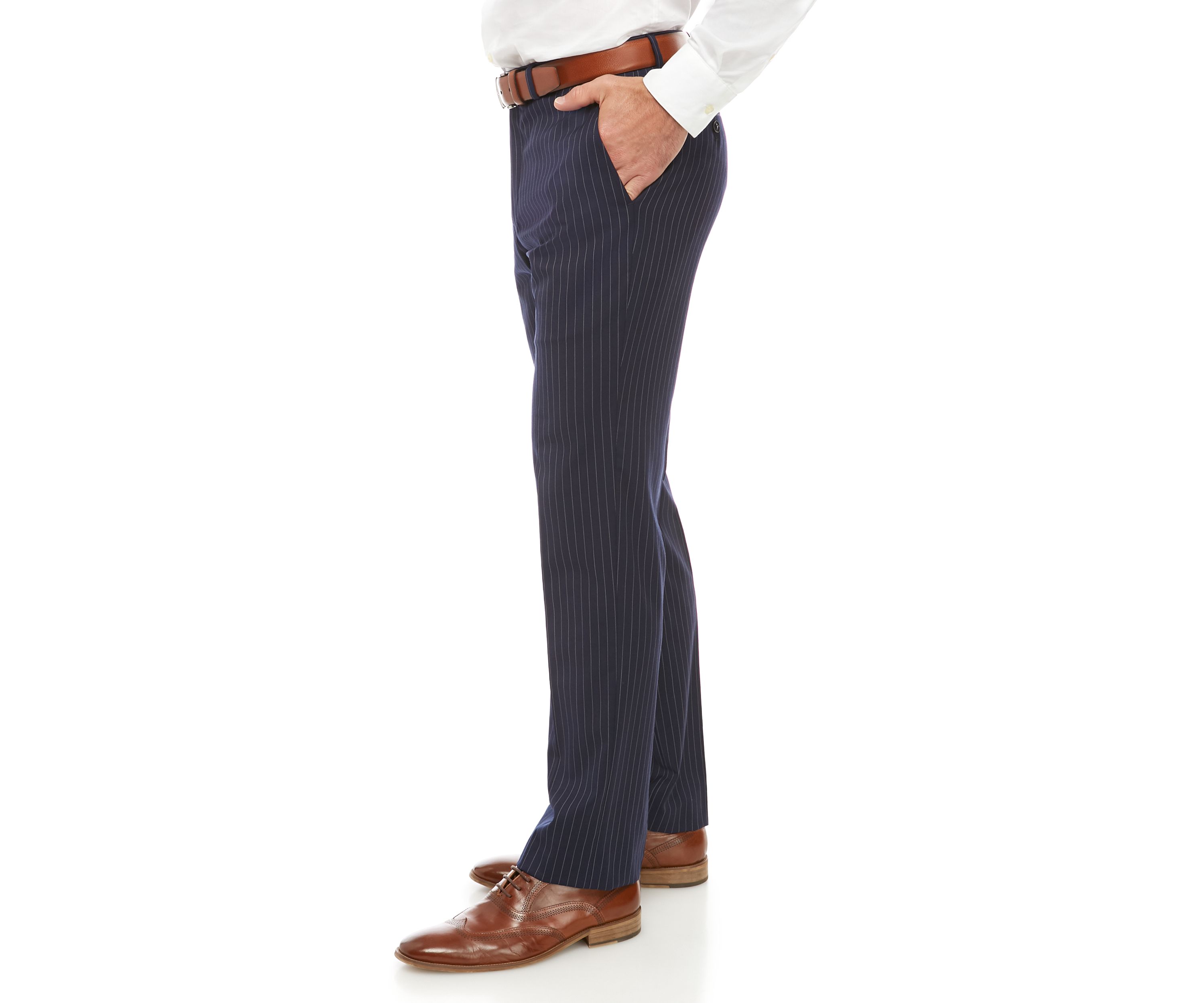 Pinstripe Stretch Classic Fit Suit Separate Pants