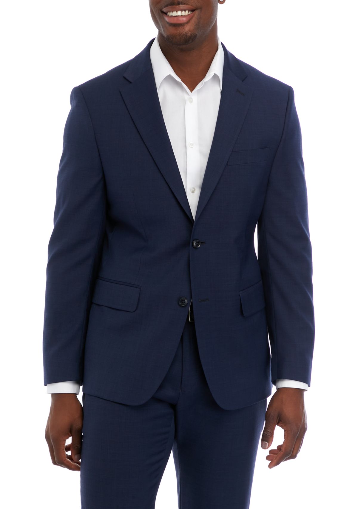Blue Sharkskin Separate Suit Jacket