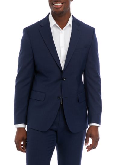 Blue Sharkskin Separate Suit Jacket