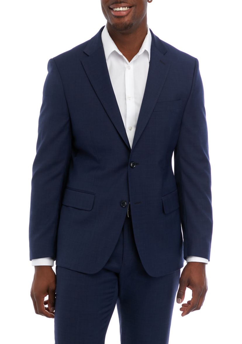 Blue Sharkskin Separate Suit Jacket