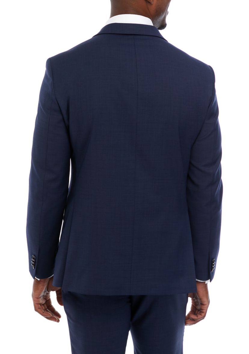 Blue Sharkskin Separate Suit Jacket