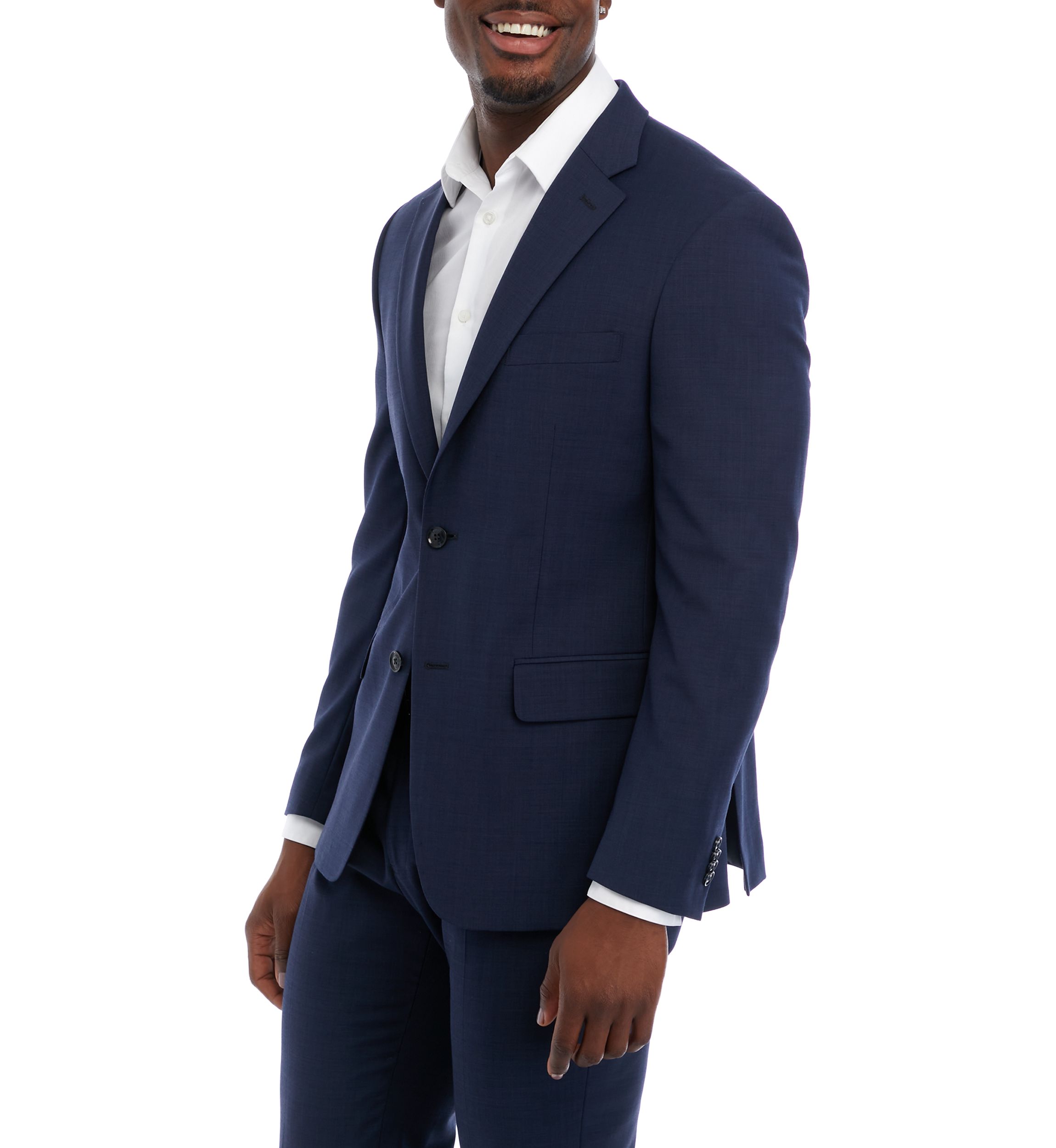 Blue Sharkskin Separate Suit Jacket