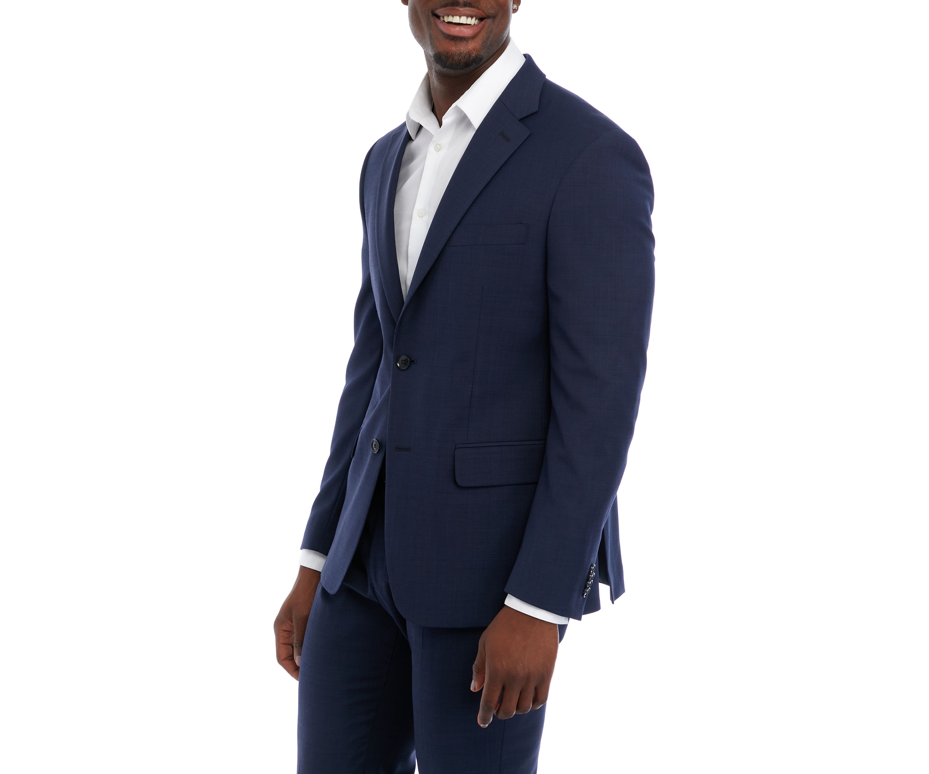 Blue Sharkskin Separate Suit Jacket