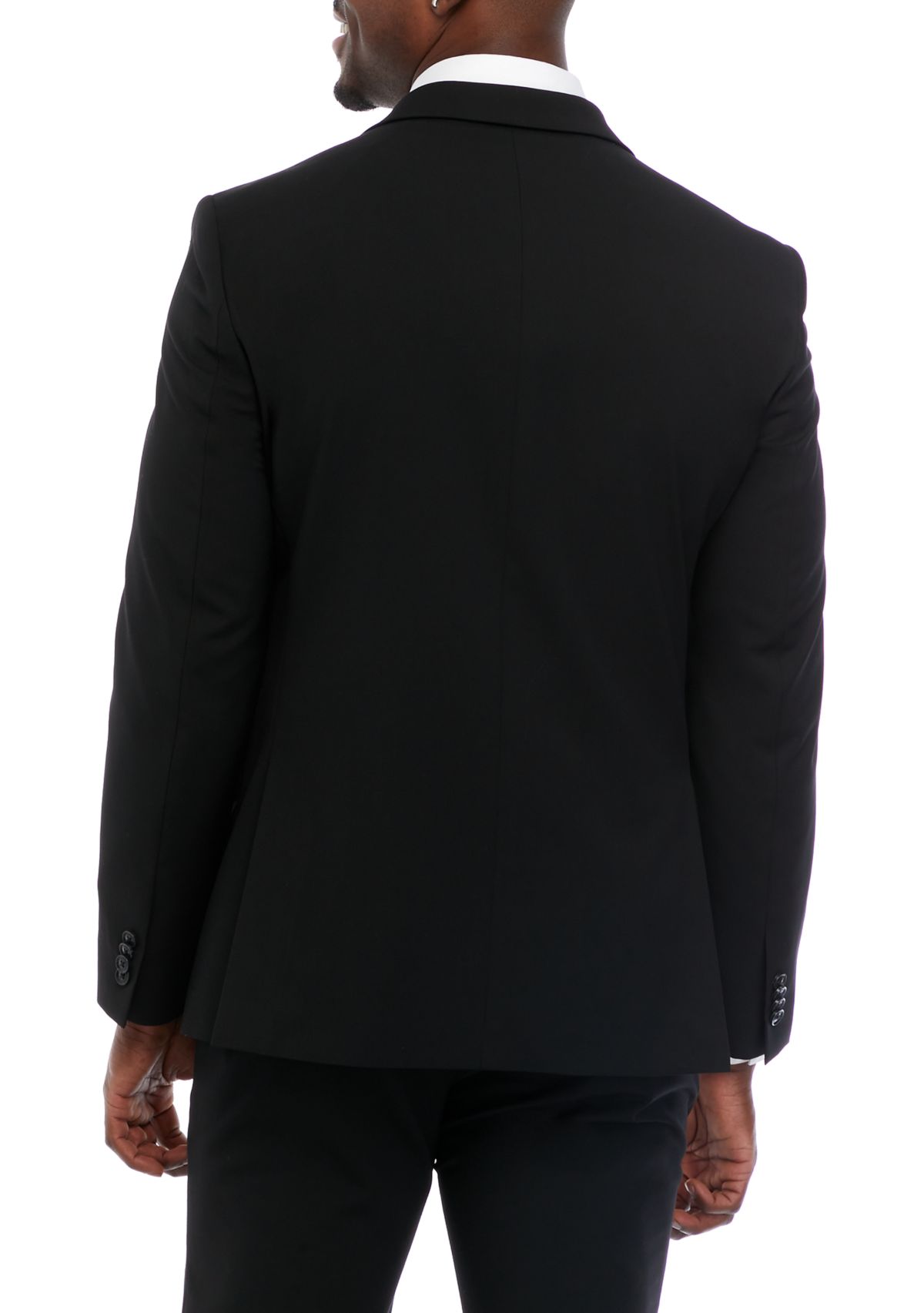 Black Solid Suit Jacket