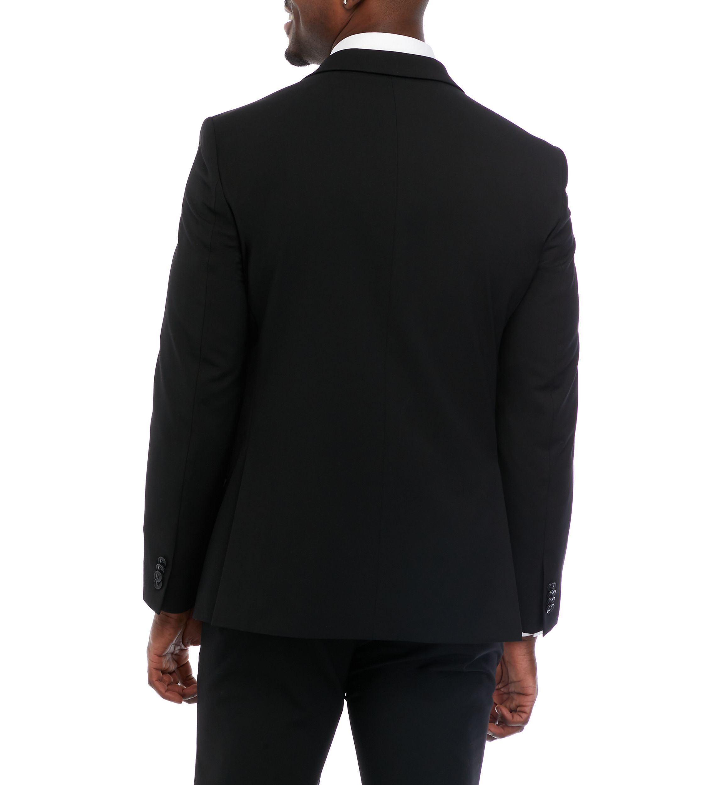 Black Solid Suit Jacket