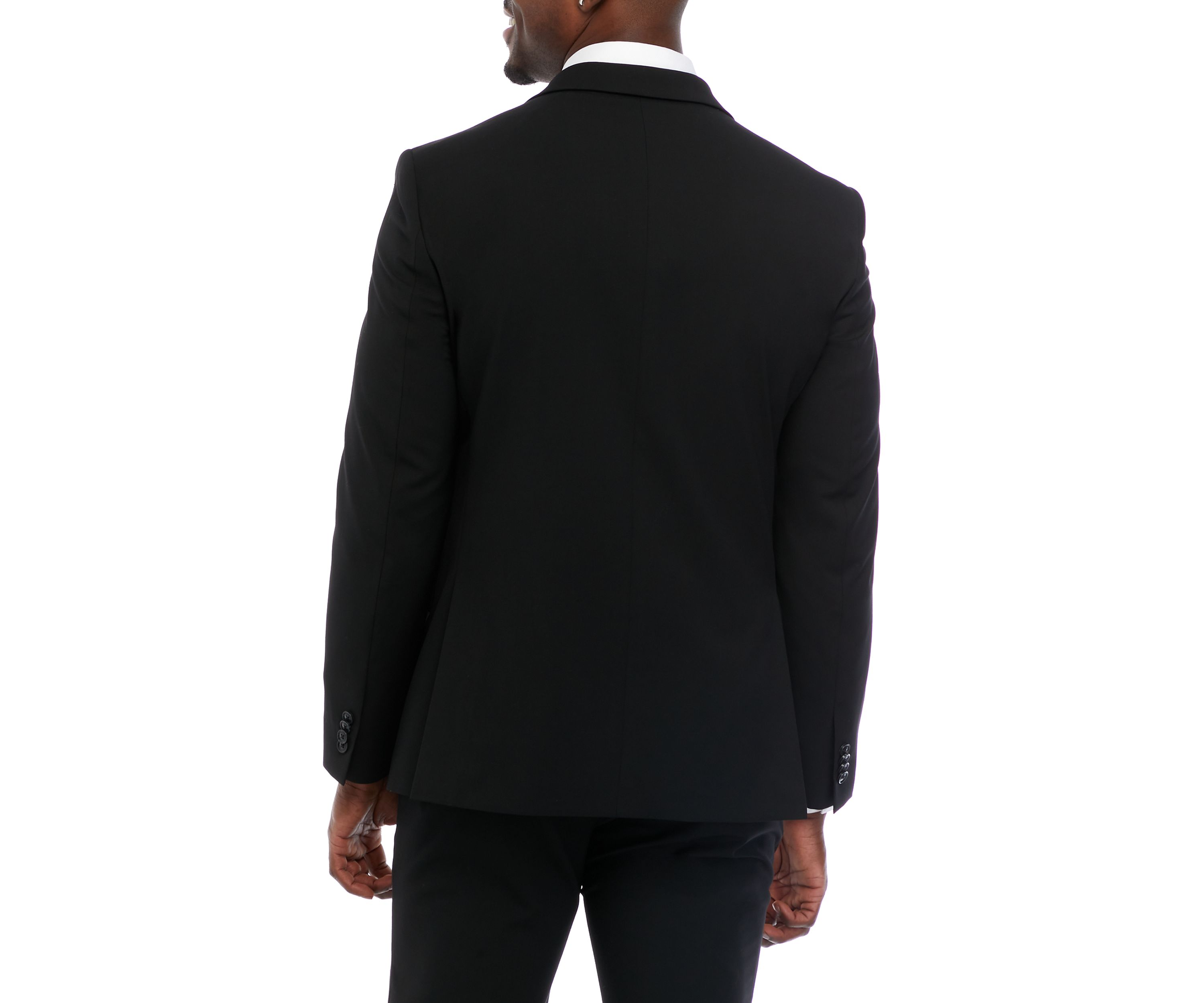 Black Solid Suit Jacket