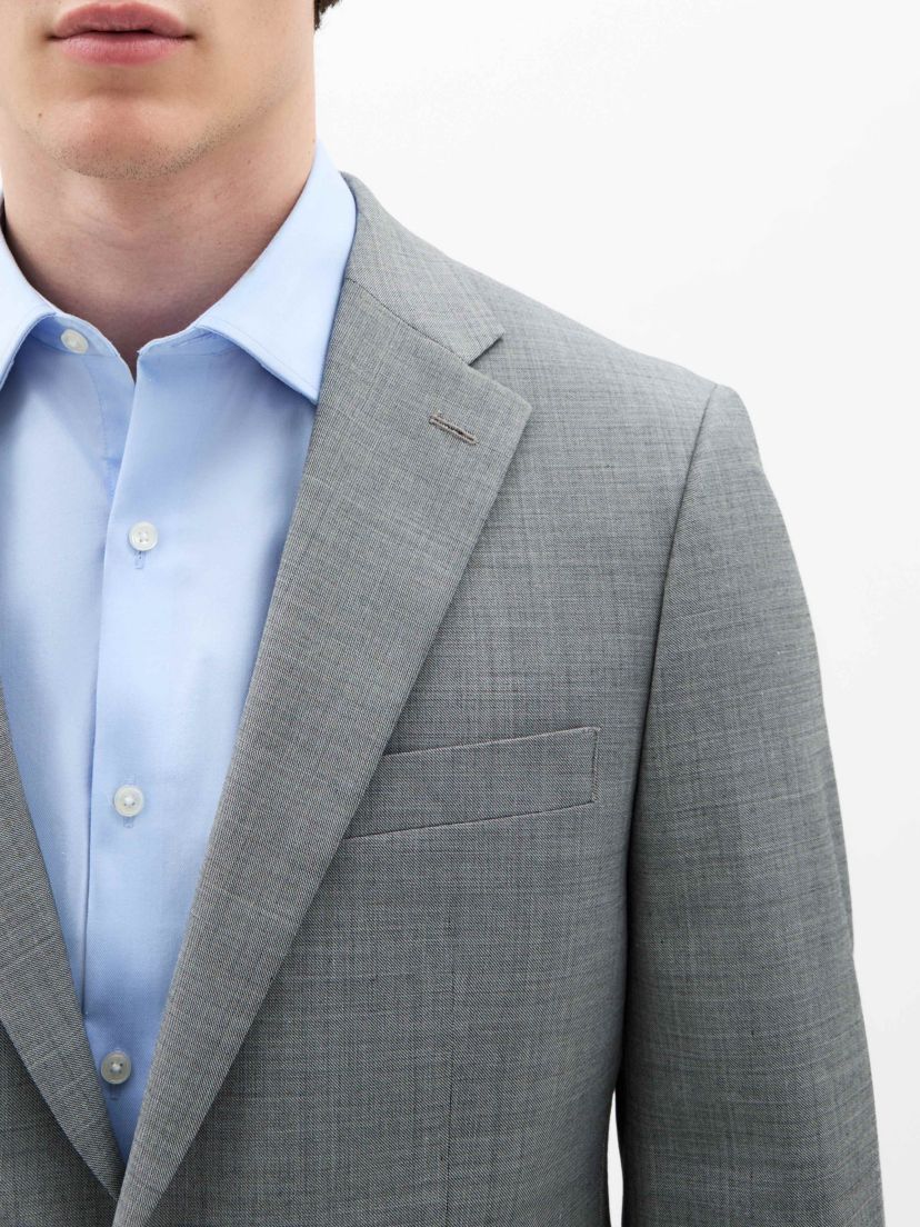 Black/White Sharkskin Classic Sport Coats