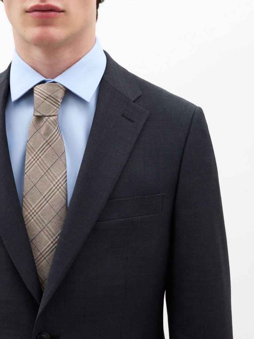 Charcoal Twill Classic Sport Coats