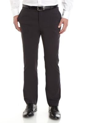 Tommy Hilfiger Men's Flat Front Stretch Pants, Grey, 34 x 32