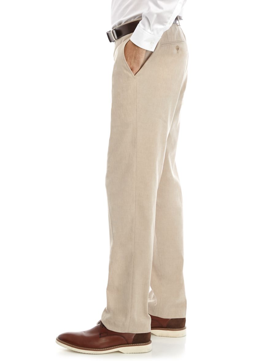 Tan Linen Suit Pants