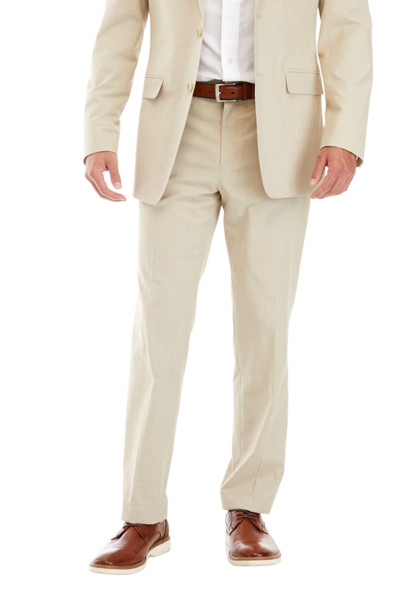	  Linen Blend Dress Pants 