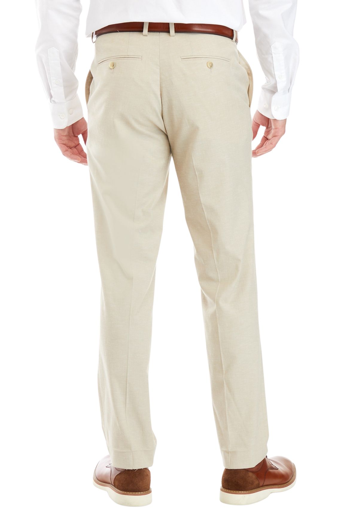 	  Linen Blend Dress Pants 