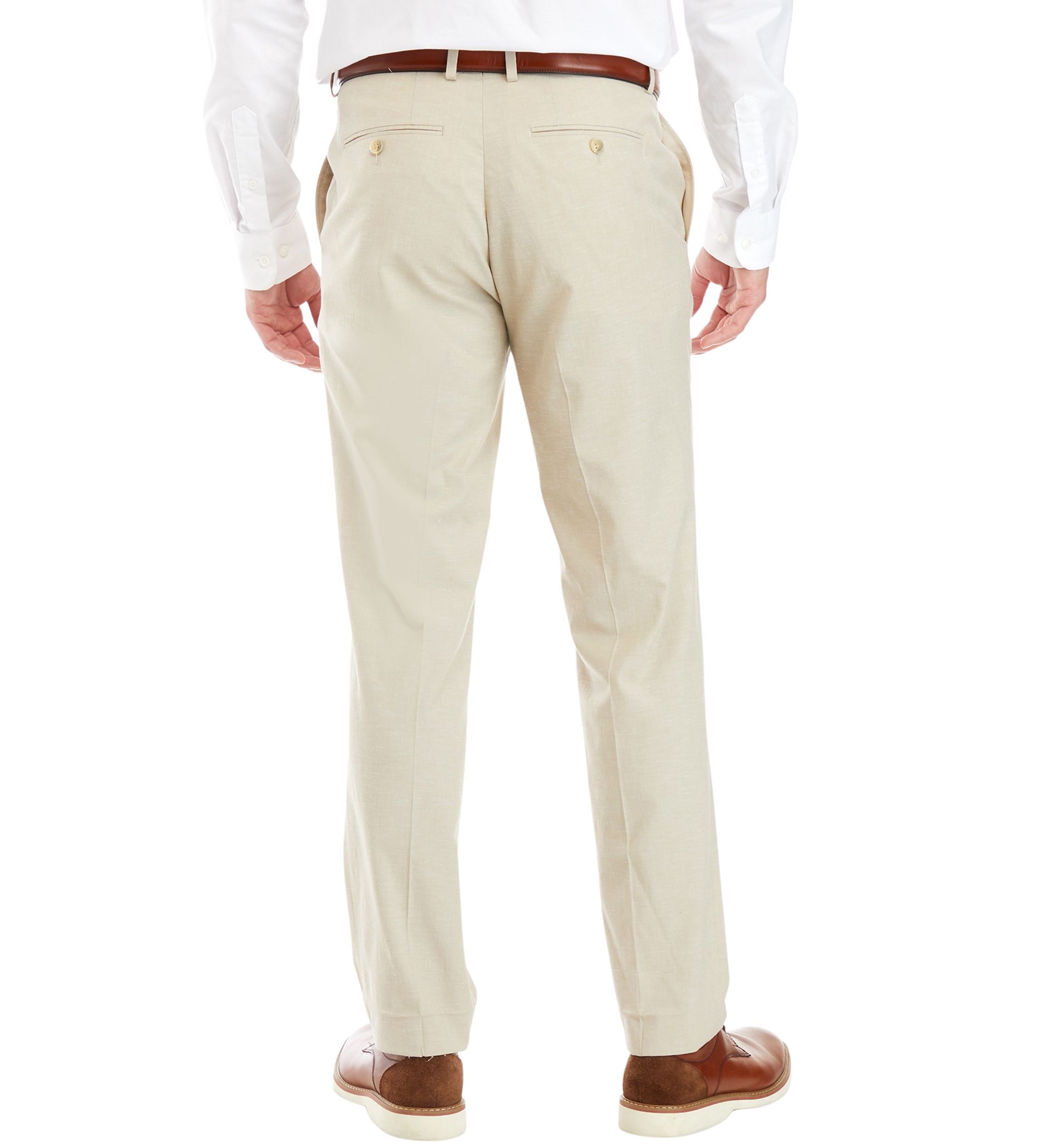 	  Linen Blend Dress Pants 