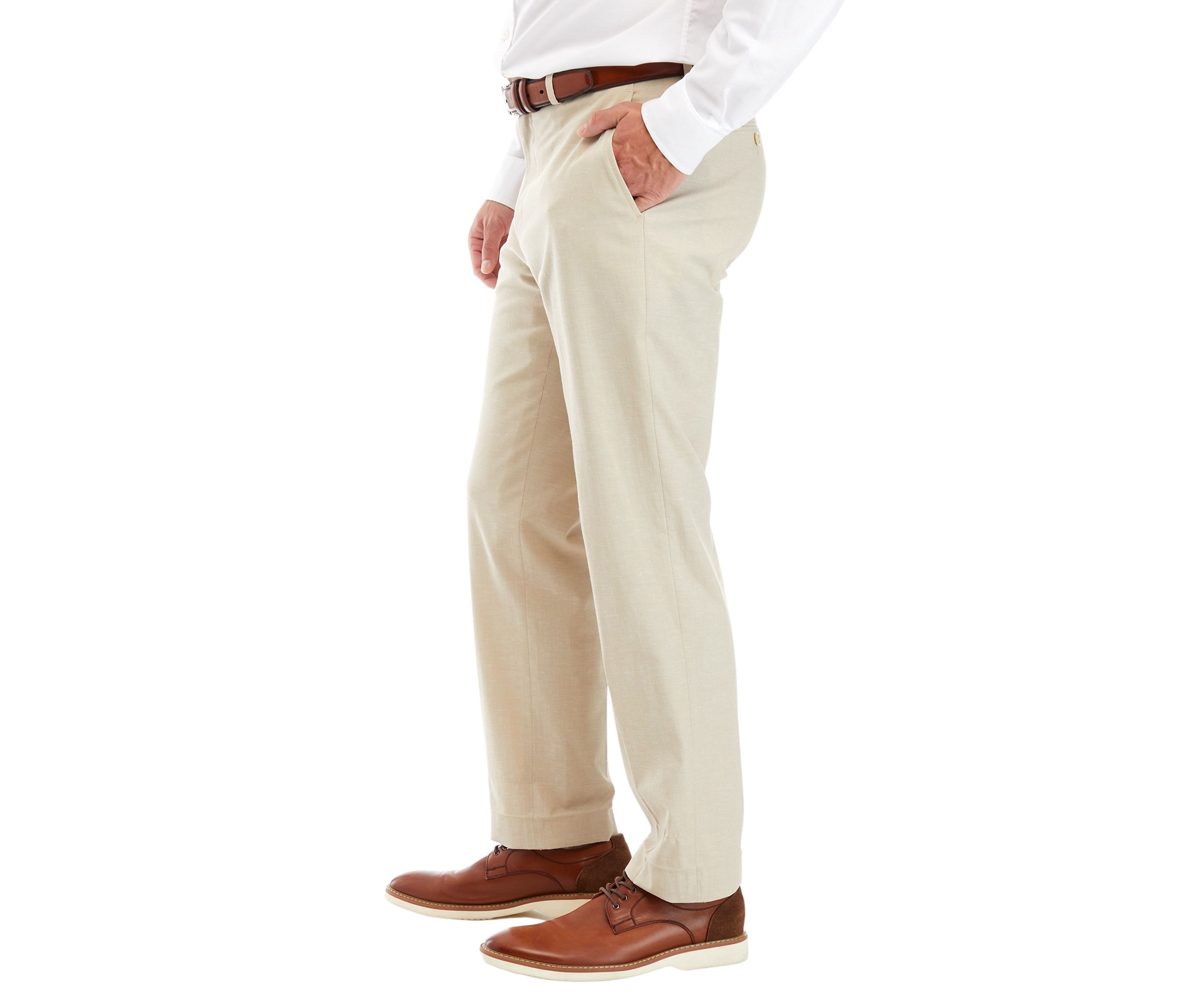 	  Linen Blend Dress Pants 