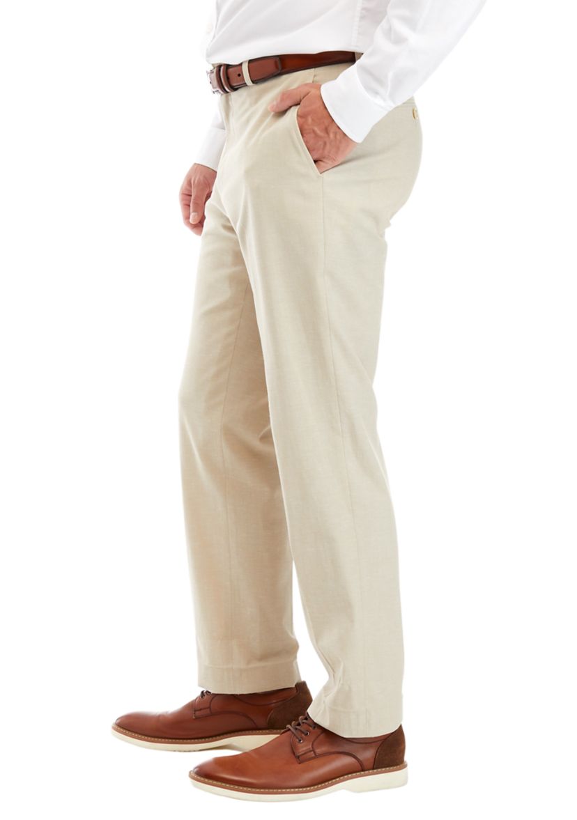 	  Linen Blend Dress Pants 