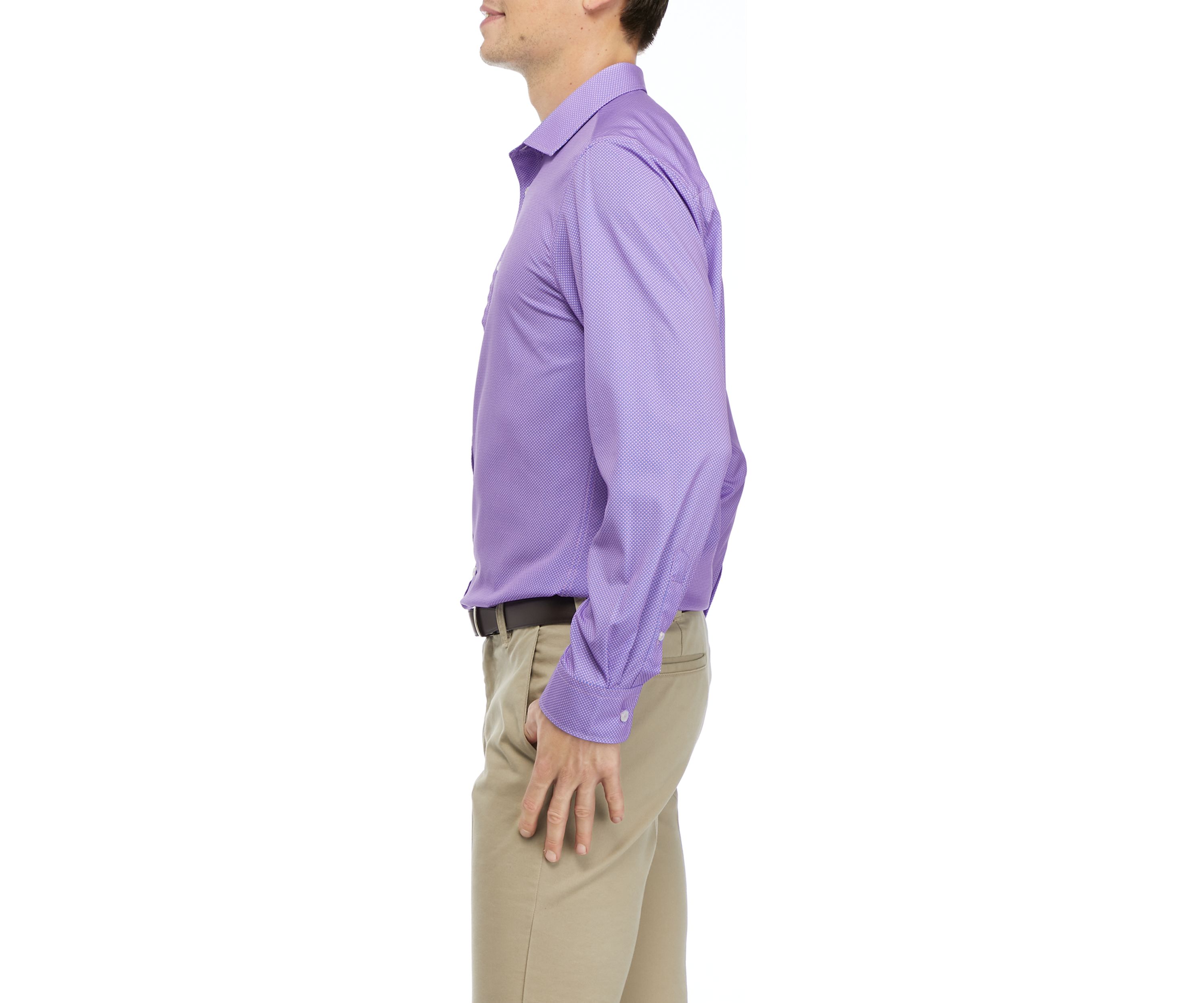 Mens Micro Dot Print Dress Shirt 