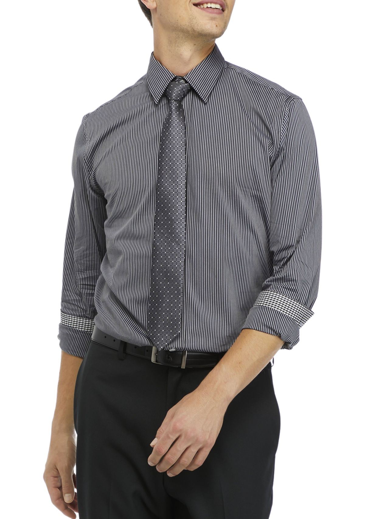 Mens Fine Line Stripe Shirt