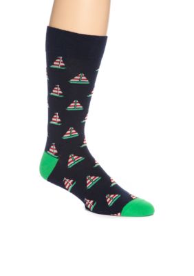 Crown & Ivy™ Christmas Sailboat Socks | belk