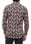 Secret Garden Cabbage Floral Traveler Dress Shirt 