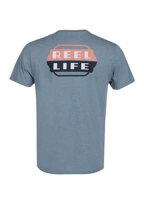 Reel Life Short Sleeve Color Pocket Graphic T-Shirt