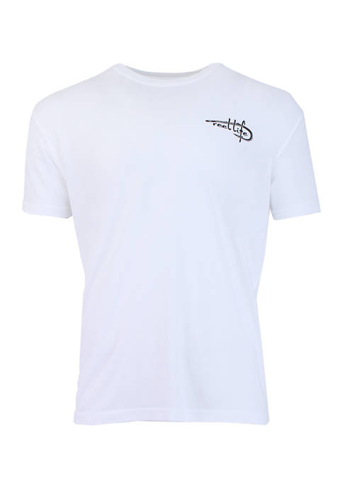 Mens Reel Life Short Sleeve Raised and Stacked