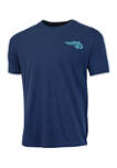 Reel Life Kayak Stripes Ocean Washed Graphic T-Shirt