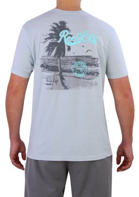 Reel Life Men's Graphic Short Sleeve Tee Powder Blue M