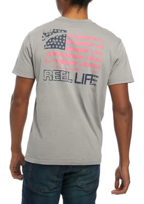 Buy Reel Life Mens Reel Soft T-Shirt USA Circle Hook, White, Small Online  at desertcartSeychelles