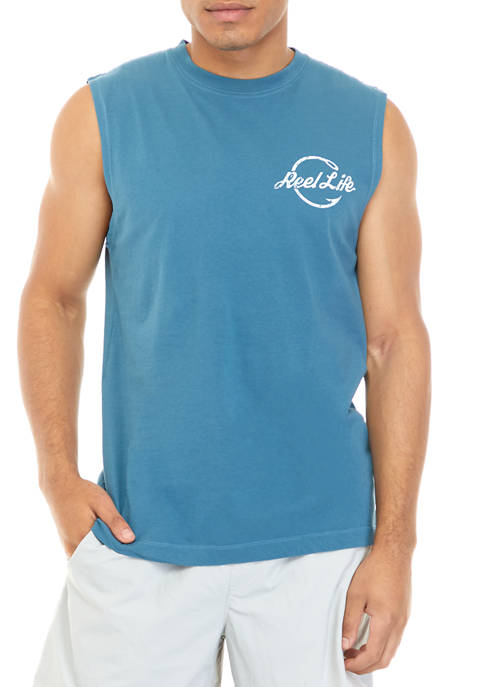 GILLZ Ocean Drive Hooked Logo Graphic Muscle Tank