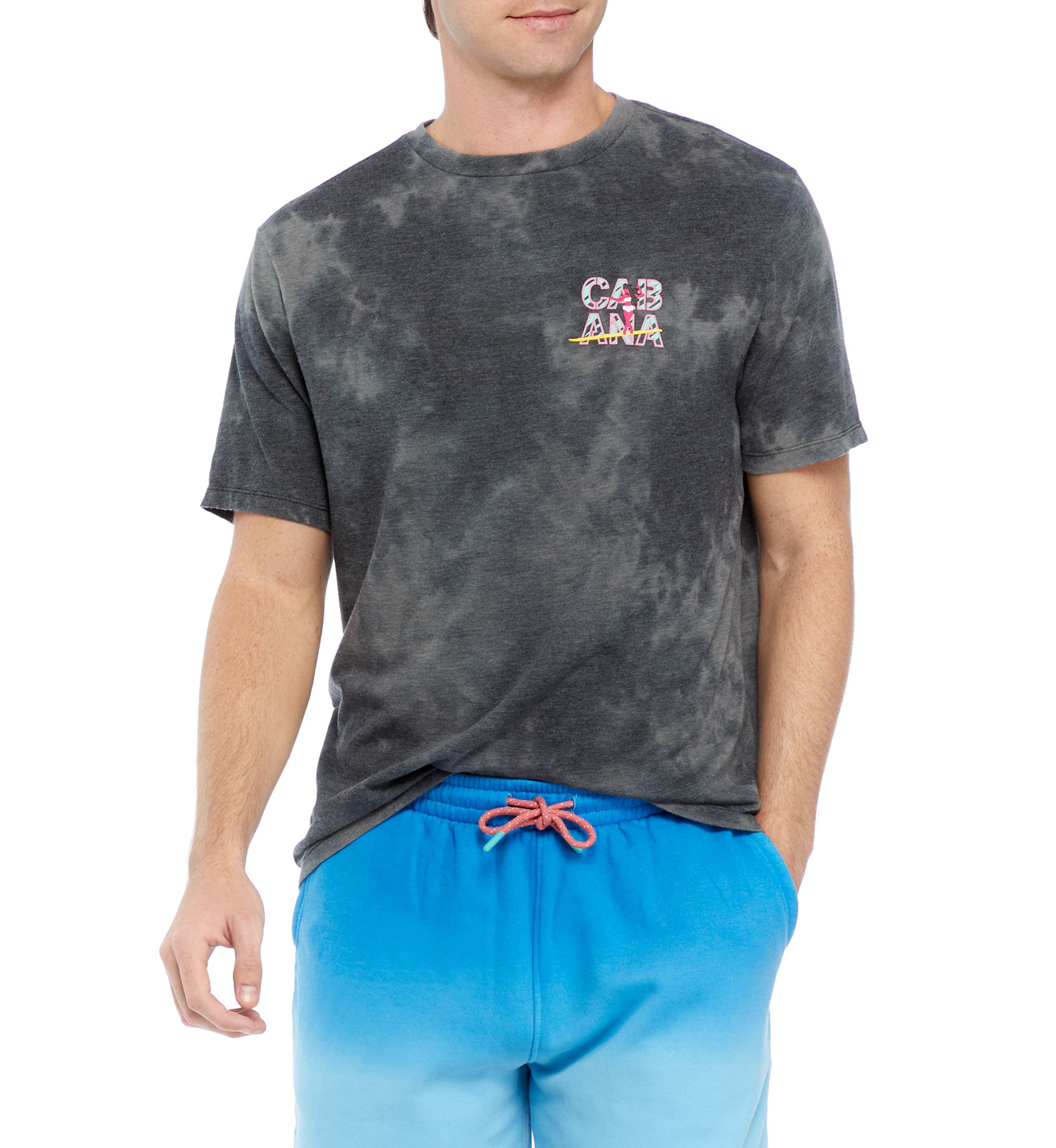 Short Sleeve Space Dye Graphic T-Shirt 