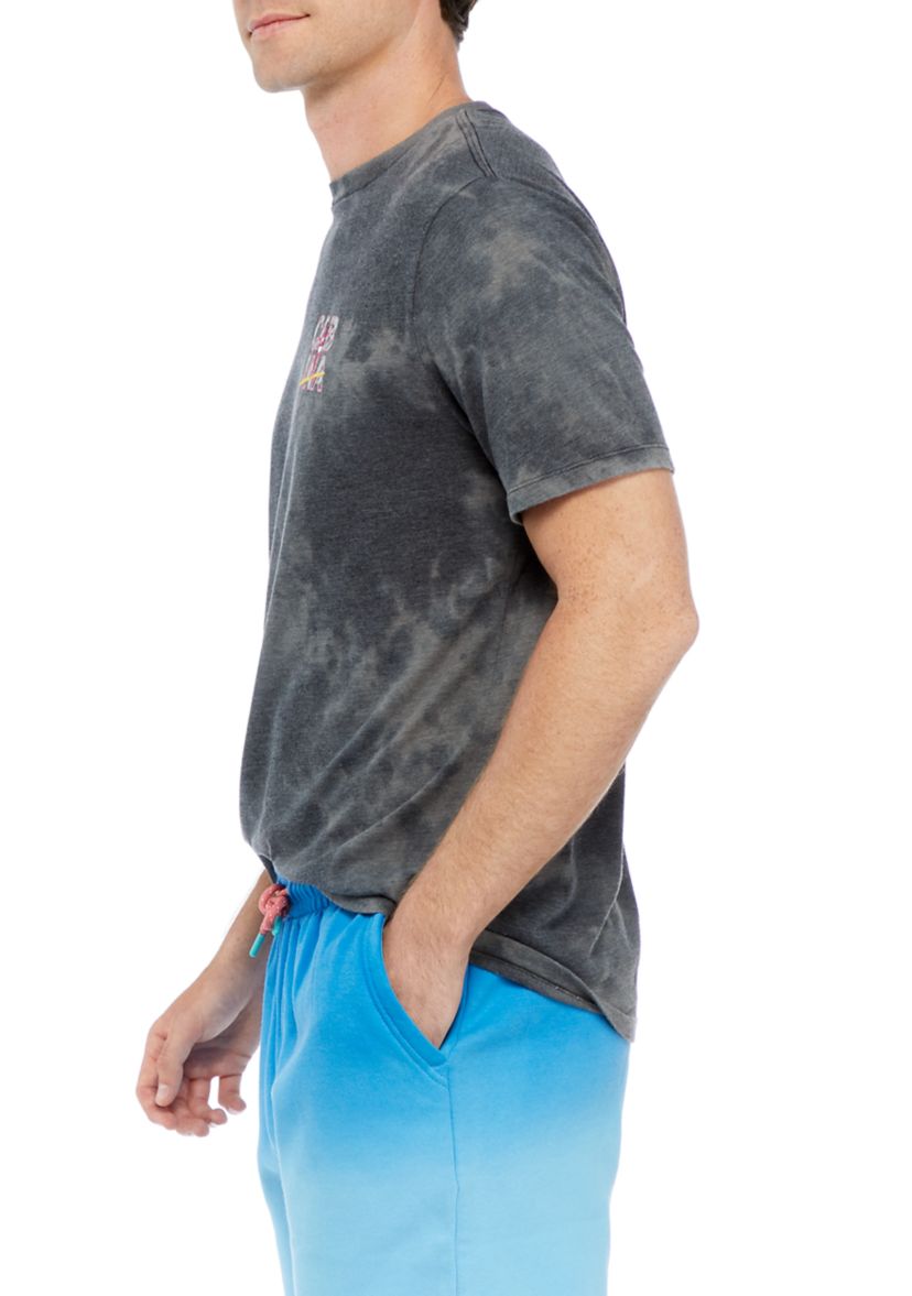 Short Sleeve Space Dye Graphic T-Shirt 