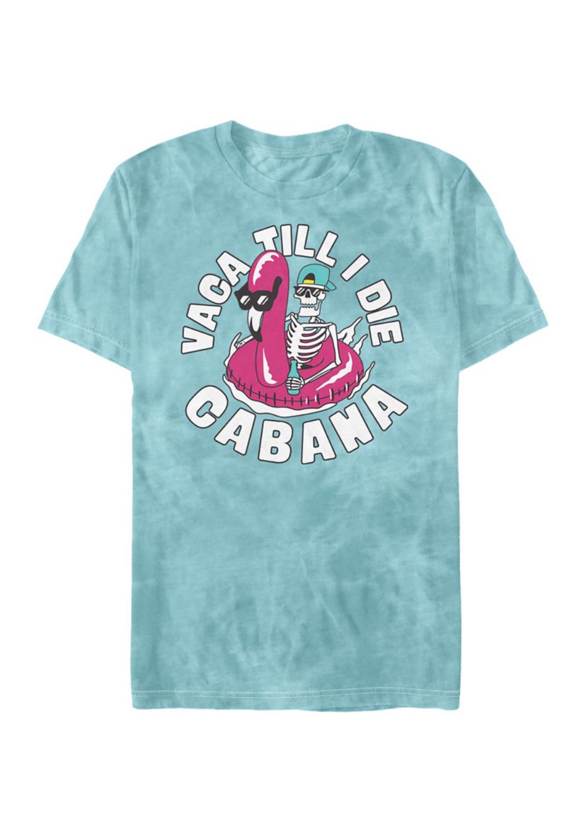 Blue Dip Dye Smiley Graphic T-Shirt 