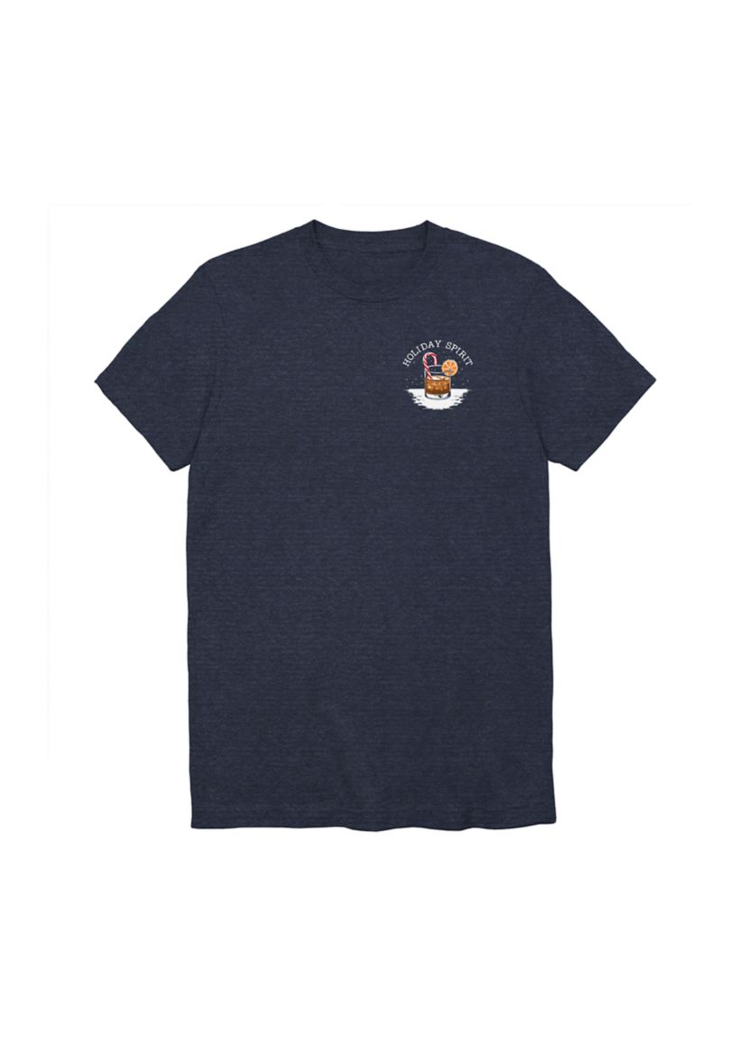 Mens Short Sleeve Holiday Spirits Graphic T-Shirt