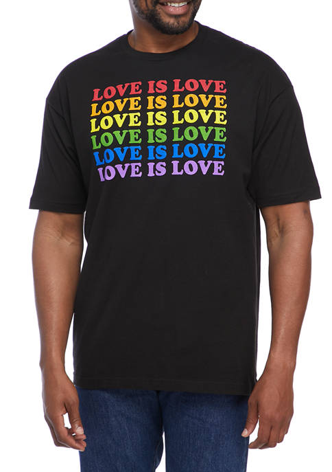 Big & Tall  Short Sleeve Love is Love Graphic T-Shirt 