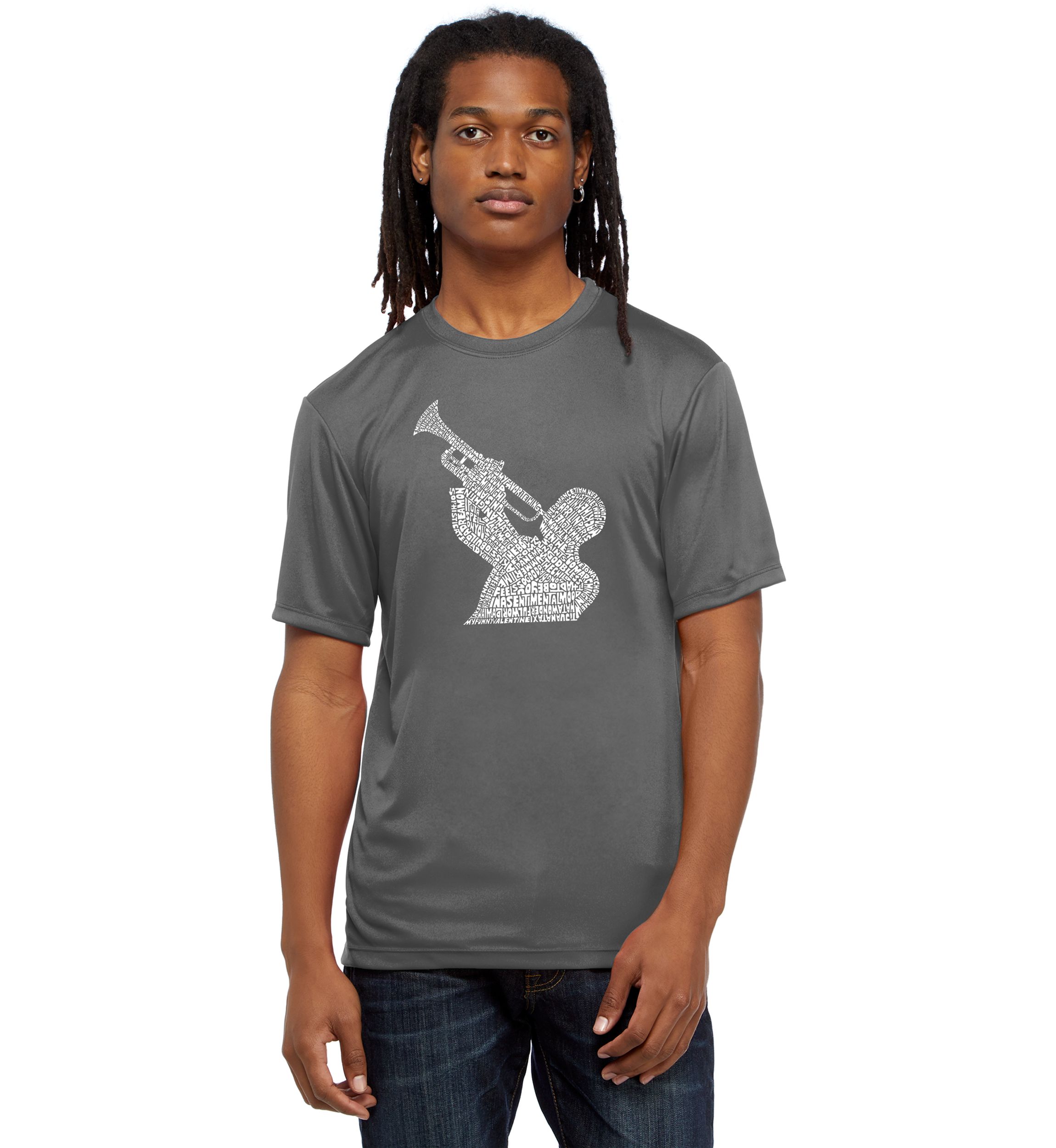 Word Art Graphic T-Shirt – All Time Jazz Songs